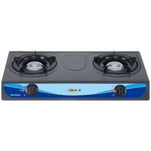 Delron DGS - 002ab Automatic Table Top Gas Cooker - 2 Burner - Black
